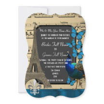 ロマンチックなパリ、孔雀と蝶結婚の