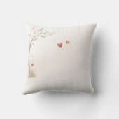 ロマンチックなパンダのカード – Be Mine Forever クッション (裏面)