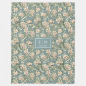 ロマンチックなパンペネルモリスインスパイアカスタム毛布 フリースブランケット (正面)