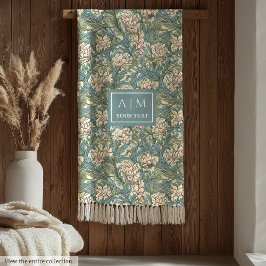 ロマンチックなパンペネルモリスインスパイアカスタム毛布 フリースブランケット