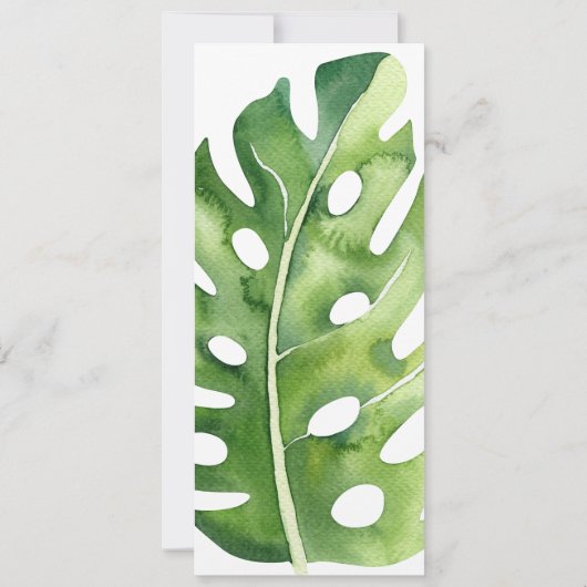 ロマンチックなパームウェディングのSave the Date招待状 セーブザデート (裏面)