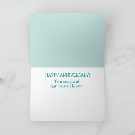 ロマンチックなヒトデの記念日 カード (内部)