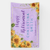 ロマンチックなヒマワリの水色引退パーティー 横断幕 (縦)