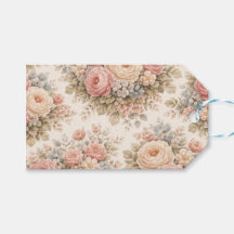 ロマンチックなビンテージの花柄にバラ
