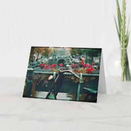 ロマンチックなビンテージ自転車 バレンタインデーのカード カード