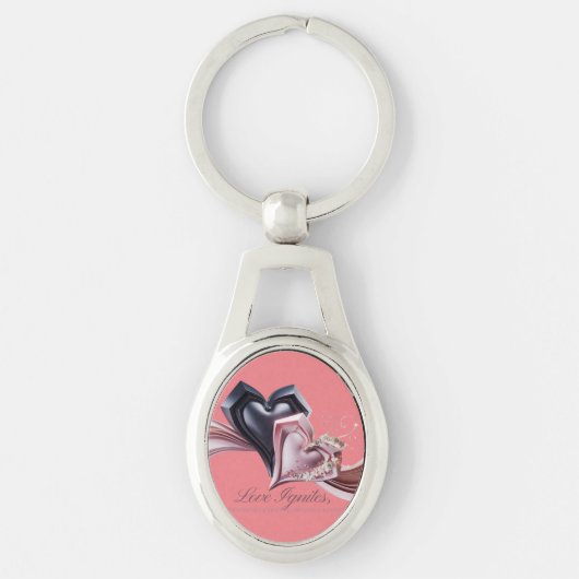 ロマンチックなビーズキーチェーン キーホルダー (正面)