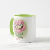 ロマンチックなビーズコーヒーマグ マグカップ (正面左)