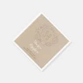 ロマンチックなビーチの宝石砂結婚の紙ナプキン スタンダードカクテルナプキン (角)