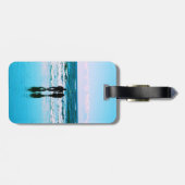 ロマンチックなビーチ散歩荷物タグ ラゲッジタグ (裏面横)