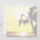 ロマンチックなビーチ結婚式のお祝い 招待状 (裏面)