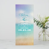 ロマンチックなビーチ結婚式プログラデーショングラム – ブルーシー プログラム (スタンド正面)