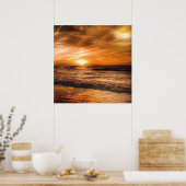 ロマンチックなビーチ ポスター (キッチン)