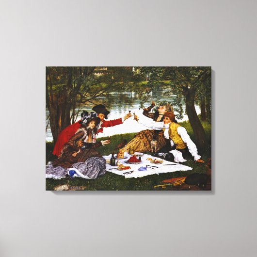 ロマンチックなピクニック1873 キャンバスプリント (正面)