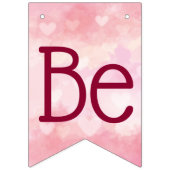 ロマンチックなピンクとクリムゾンがバレンタインデーに バンティングフラッグ (第2の旗)