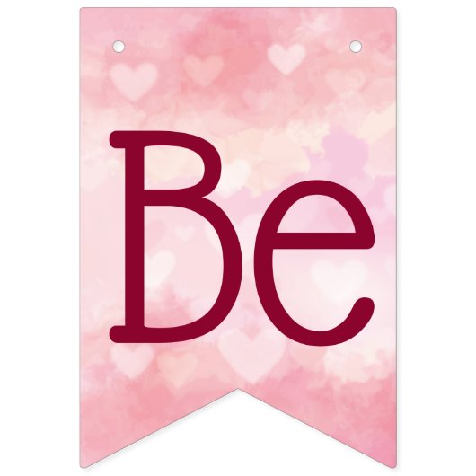 ロマンチックなピンクとクリムゾンがバレンタインデーに バンティングフラッグ (第2の旗)