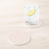 ロマンチックなピンクとグレーの花 コースター (側面)