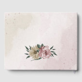 ロマンチックなピンクとシャンパンの結婚花 ゲストブック (裏面)