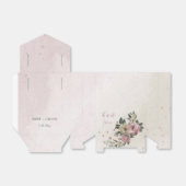 ロマンチックなピンクとシャンパンの結婚花 フェイバーボックス (折り畳みなし)