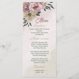 ロマンチックなピンクとシャンパンの結婚花 メニュー