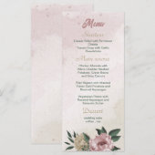 ロマンチックなピンクとシャンパンの結婚花 メニュー (正面/裏面)