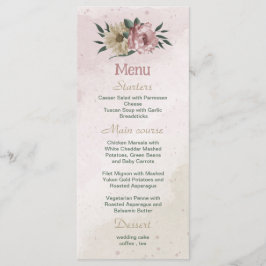 ロマンチックなピンクとシャンパンの結婚花 メニュー