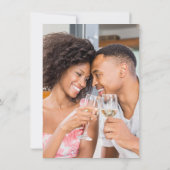 ロマンチックなピンクとブルゴーニュのフローラ 招待状 (裏面)