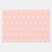 ロマンチックなピンクとホワイトのハート ラッピングペーパーシート (正面)