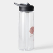 ロマンチックなピンクと白の花 ウォーターボトル (右面)