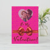 ロマンチックなピンクと赤のバレンタインデーのカード シーズンカード (スタンド正面)