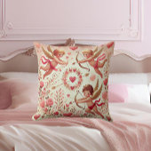 ロマンチックなピンクと金ゴールドキューピッドバレンタインデー クッション