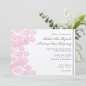 ロマンチックなピンクのあじさい水の色の結婚式の招待 招待状 (スタンド正面)