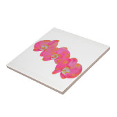 ロマンチックなピンクのオーキッドの水絵画色の タイル (側面)