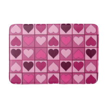 ロマンチックなピンクのハートの上下