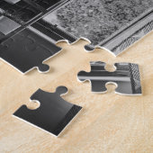 ロマンチックなピンクのハートXOXO 2フォトバレンタイン ジグソーパズル (側面)