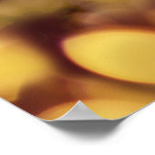 ロマンチックなピンクのバラとゴールデンイエロー《写真》ぼけ味 ポスター (角)