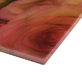 ロマンチックなピンクのバラのソフトフィニッシュ カッティングボード (角)