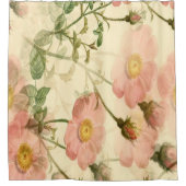 ロマンチックなピンクのバラのバスルームのカーテン シャワーカーテン (正面)