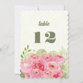 ロマンチックなピンクのバラの水結婚色の 招待状 (裏面)