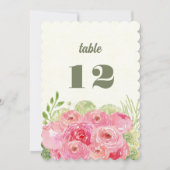 ロマンチックなピンクのバラの水結婚色の 招待状 (正面)