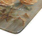 ロマンチックなピンクのバラの花 カッティングボード (角)