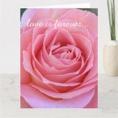 ロマンチックなピンクのバラパーソナライズされたの結婚の提案 カード (正面)