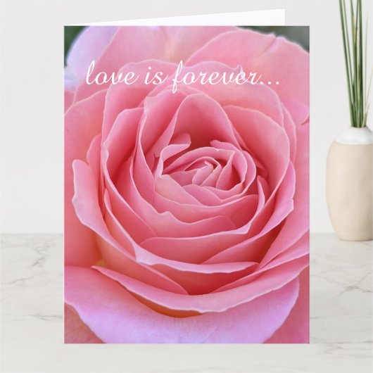 ロマンチックなピンクのバラパーソナライズされたの結婚の提案 カード (正面)