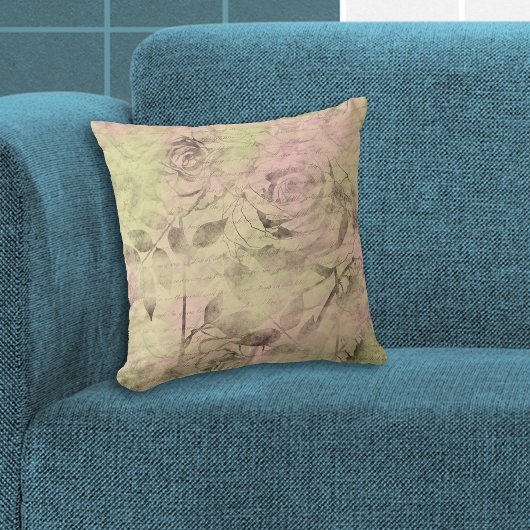 ロマンチックなピンクのバラ クッション