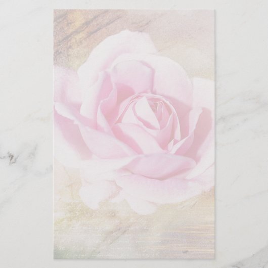 ロマンチックなピンクのバラ 便箋 (正面)