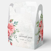 ロマンチックなピンクのバラ&書道ありがとう フェイバーボックス (オープン)