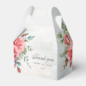 ロマンチックなピンクのバラ&書道ありがとう フェイバーボックス (正面サイド)