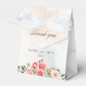 ロマンチックなピンクのバラ&書道ありがとう フェイバーボックス (正面サイド)