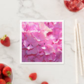 ロマンチックなピンクのフローラエレガントアジサイ スタンダードカクテルナプキン (インサイチュ)