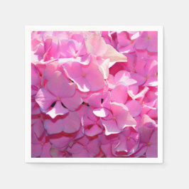 ロマンチックなピンクのフローラエレガントアジサイ スタンダードカクテルナプキン