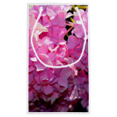 ロマンチックなピンクのフローラエレガントアジサイ スモールペーパーバッグ (裏面)